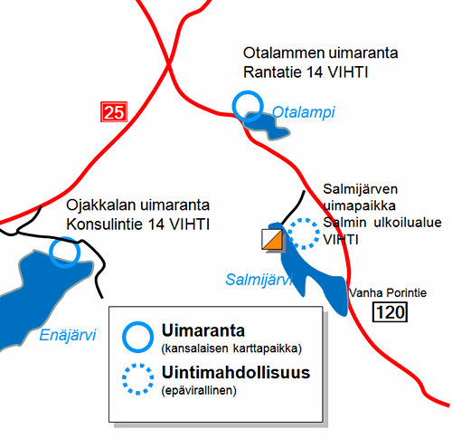 Uimarantoja Vihdissä